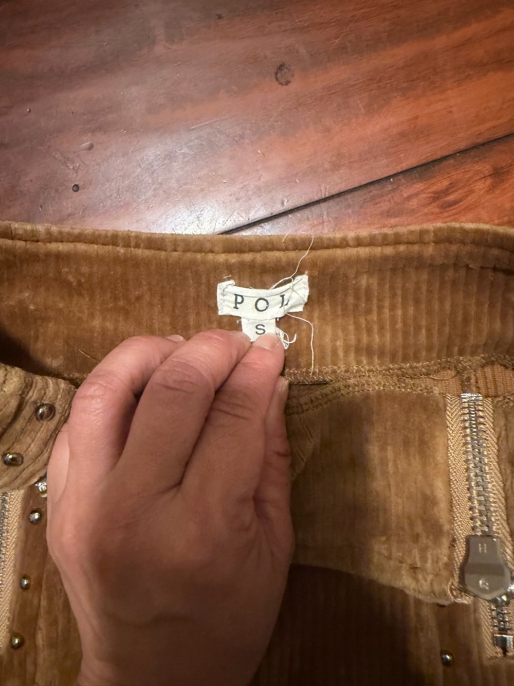 POL Corduroy Mini Skirt in Camel Brown - Picture 2 of 8